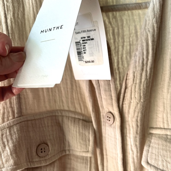 NWT MUNTHE Split Tie-Waist Shirtdress in Kit - Picture 8 of 8
